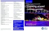 Service Continuing Education Seminar No 85 “Thinking ahead · June 18, 2016 The Hilton Sydney Hotel Continuing Education Seminar No 85 “Thinking ahead – optimising outcomes”