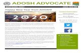 ADOSH ADVOCATE - Protection of life, health, safety, and ... · HANDS OFF It is illegal in Arizona to talk or text on a cellphone while driving un-less the device is in a hands-free