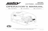 OPERATOR’S MANUAL - Pressure Washers Direct · 2015-08-28 · OPERATOR’S MANUAL PRESSURE WASHER 8 8931230-2 COMPONENT IDENTIFICATION Pump — Delivers a specific gpm to the high