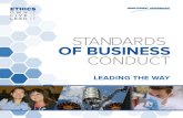 STANDARDS STAN D ARDSSTANDARDS OFBUSINESS OF … · 2019-12-29 · STAN D ARDS OF BUSINESS CONDUCT STANDARDS OFBUSINESS CONDUCT 10% PCR SOBCGlobal_REV 8/19 LEADING THE WAY. STANDARDS