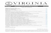 MAY 15, 2017 VOL TABLE OF CONTENTS Register Information ...register.dls.virginia.gov/vol33/iss19/v33i19.pdf · 29:5 VA.R. 1075-1192 November 5, 2012, refers to Volume 29, Issue 5,