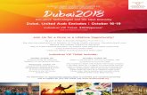 Dubai, United Arab Emirates October 16-19americanmei.org/wp-content/uploads/2015/07/Vip-Tickets-Flyer-v5.pdf · at Dubai Knowledge Park Entrance to the VIP Dinner Location TBA Individual