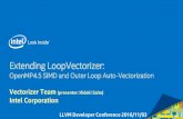 Extending LoopVectorizer - LLVMllvm.org/devmtg/2016-11/Slides/Saito-NextLevelLLVMLoopVectorizer… · Extending LoopVectorizer: OpenMP4.5 SIMD and Outer Loop Auto-Vectorization Vectorizer
