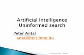 Artificial Intelligence Uninformed search ... 33 A.I. Uninformed search 9/1 8/2 01 5 (a.k.a. blind search) = use only information available in problem definition. When strategies can