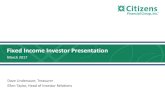 Fixed Income Investor Presentation/media/Files/C/... · Fixed Income Investor Presentation March 2017 Dave Lindenauer, Treasurer ... We believe this presentation also increases comparability