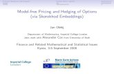 Model-free Pricing and Hedging of Options (via …...Principal Questions and Answers Double barrier options Applications Model-free Pricing and Hedging of Options (via Skorokhod Embeddings)