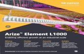 Arize Element L1000 - Current LED Indoor, Outdoor ......LED HORTICULTURE LIGHTING SYSTEMS Flexible Powerful Reliable Energy efficiency surpassing 3.5 µmol/J makes the L1000 the most