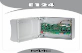 E124 - Microsoft...E124 control unit WARNINGS - Important! For the safety of people, it is important that all the instructions be carefully observed. - Incorrect installation or incorrect