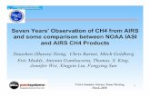 Seven Years' Observation of CH4 from AIRS and some ... · Seven Years' Observation of CH4 from AIRS and some comparison between NOAA IASI and AIRS CH4 Products Xiaozhen (Shawn) Xiong,