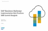 SAP Business ByDesign Implementation Best Practices SMB 3... · PDF file 2019-07-03 · SAP Business ByDesign Following Business Scenario Explorers are available in SAP Business ByDesign: