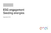 Esg engagement - Seeding energies · ESG engagement Enel today1: industrial footprint Networks Retail Conventional generation Renewables 24% 9% 14% 14% 29% 10% 273 TWh Total Group