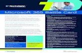 Microsoft 365 Battle Card...Microsoft 365 Battle Card Elevator Pitch Stand out from the crowd – become a managed workplace solution provider with Tech Data. In today’s market you