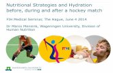 FIH Medical Seminar, The Hague, June 4 2014 Dr …...Nutritional Strategies and Hydration before, during and after a hockey match FIH Medical Seminar, The Hague, June 4 2014 Dr Marco