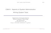 CS615 - Aspects of System Administration Writing System Tools › 765-ASA › slides › lecture09.pdf · text manipulation and handling of well-deﬁned data structures frequently