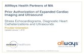 AllWays Health Partners of MA Prior Authorization of ... · NCM/MPI (Nuclear Cardiac Imaging) Stress Echocardiograms 8/1/2016 Diagnostic Heart Catherizations 8/1/2016 Ultrasounds*