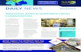 DAILY NEWS Issue Number 2 - Meetings Africa - Daily News - Issue 2.pdf · DAILY NEWS Issue Number 2 MEETINGS AFRICA SUPPORTS LOCAL COMMUNITIES S outh African Tourism’s (SA Tourism)