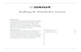 Rolling & Wardrobe Doors - Catalogs/Rolling and Wardrobe Doors.pdf Rolling & Wardrobe Doors Rolling Doors 2 Wardrobe Doors 16 Rolling Doors For over 50 years the Stylmark rolling door