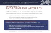 Opportunities in EUROPEAN SUB-ADVISORYdownload.impactvesting.com/Europe_Sub-Advisory_Info.pdf · EUROPEAN SUB-ADVISORY Insights and analysis for investment managers to expand their