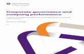 Corporate governance and company performance€¦ · Corporate governance and company performance 5 Abstract Two sides to the debate Supporters of corporate governance believe that