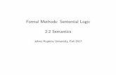 Formal Methods: Sentential Logic 2.2 Semantics › ~rrynasi1 › FormalMethods › 2017Fall › Slides › … · Putting Truth Tables to Use You can think of the above truth tables