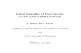 Robust Estimation of Power Spectra via the Autocovariance ...€¦ · Non-parametric Estimation The non-parametric method of estimating the spectrum is based on smoothing the periodogram.