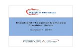 Inpatient Hospital Services Provider Guide€¦ · Inpatient Hospital Services -2- About this guide This publication takes effect October 1, 2015, and supersedes earlier guides to