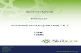 Skillsfirst Awards Handbook Functional Skills English ...skillsfirst.co.uk/.../FS...Handbook_v7.4_17082017.pdf · FS Level 1 & 2 English Handbook v7.4 17082017 2. Introduction to