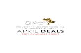 INDUSTRY TRADE PROFESSIONAL & INDUSTRY STUDENT APRIL DEALS · 5 x Argan Lip Gloss - Moroccan Sunset, 1 x Silk Lip Gloss Stand with Back & Image 1 x Silk Full Colour Product Catalogue