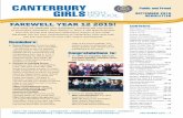 CANTERBUR Y GIRLS SCHOOL NewSletter for... · for VET Awards in Business Services and Hospitality. See photo and report on page 13. l Aratrika Bose of Year 12, who secured a Distinction