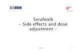 Sorafenib Side effects and dose adjustment · The GI symptoms seen during NEXAVAR therapy may be different from patient to patient. \爀屮Some find that they experience their \൳ymptoms