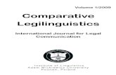 Comparative Legilinguistics · 2019-10-23 · Comparative Legilinguistics ukazuje się raz w roku. Zamieszcza artykuły, recenzje, sprawozdania w językach: angielskim, francuskim,