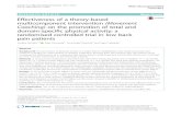 Effectiveness of a theory-based multicomponent …...RESEARCH ARTICLE Open Access Effectiveness of a theory-based multicomponent intervention (Movement Coaching) on the promotion of