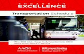 Transportation Schedule - AAOS · AIRPORT Mears Transportation Group can provide transportation from the convention center to the airport. Passengers must purchase tickets online
