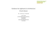 Guidance for applicants to Architecture B’arch (hons) › media › 1162149 › guidance-for... · Guidance for applicants to Architecture . B’arch (hons) BA – Architecture
