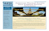 American Physical Society New England Section Newsletter › units › nes › newsletters › upload › fall15.pdf · American Physical Society New England Section Newsletter Co-editors