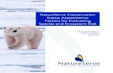 NatureServe Conservation Status Assessments: Factors for ... · NatureServe 4600 N. Fairfax Dr., 7th Floor Arlington, VA 22203 703-908-1800 NatureServe is a 501(c)3 nonprofit organization