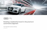 Building a leadership brand in the premium automotive segment · 6 Artificial intelligence • Technology and Intelligent technologies • Digitalisation of motoring • Audi Intelligence