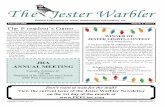 February 2008 Volume 3, Issue 2 The President’s Corner… · View the current issue of the Jester Warbler Newsletter on the 1st day of the month at The President’s Corner The