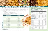 IS YOUR CEREAL CACFP Creditable? · of the cereal in the table below. 4. Once you have identified the Serving Size, look at the number to the right under the “Sugars” column.