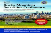 Rocky Mountain - Colorado Bar Association CLEcle.cobar.org/eventpdfs/BL050616L.pdf · Patricia Weiss, Professional Responsibility Counsel, Office of the General Counsel, SEC Moderator: