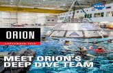 ORION - NASASeptember 2016 H r 3 A group of U.S. Navy divers, Air Force pararescuemen and Coast Guard rescue swimmers practiced Orion underway recovery techniques Sept. 20-22 in the