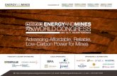 Advancing Affordable, Reliable, Low-Carbon Power for Minesworldcongress.energyandmines.com › files › Brochure-Design... · ADVANCING AFFORDABLE, RELIABLE, LOW-CARBON POWER FOR