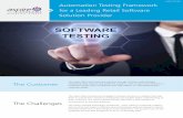 CASE STUDY Automation Testing Framework for a Leading ... · BDD with cucumber Tools: Selenium with Cucumber Platform : Linux, Windows Languages: Java & Perl Scripting The existing