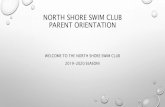 North Shore Swim Club Parent Orientation · north shore swim club parent orientation welcome to the north shore swim club ... to develop all children who can achieve their personal