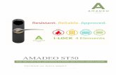 AMADEO ST50 - Access2 · 2017-03-20 · AMADEO ST50 A PERFECT FIT FOR ANY HOTEL OR ACCESS CONTROL Easy upgrade, fits on existing mortise locks without door rework Flexible design,