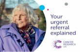 Your urgent referral explained - Cancer Research UK · What is an urgent referral? Your GP has arranged for you to see a hospital doctor (specialist) urgently. This is to investigate