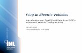 Plug-In Electric Vehicles - Advanced Vehicle Testing Activity · 2015-05-04 · Vehicle / Infrastructure Testing Experience • 24 million test miles accumulated on 5,500 electric