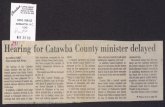 Hearing i/ for Catawba County minister delay d › bitstream › handle › 10339 › 58047 › … · RALEIGH, NC 27603 TEL. (919) 833·2079 By DEBRA CRISP News Herald Staff Writer