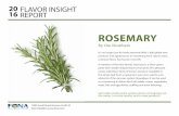 ROSEMARY - FONA International · featuring the words “rosemary” and “recipe.” Word combos included garlic, chicken oil and pepper. • While browsing through Pinterest, rosemary