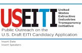 Public Outreach on the U.S. Draft EITI Candidacy Application › sites › doi.gov › files › migrated › eiti › ... · 2015-06-19 · EITI Sign-Up Requirements . 1.1. Government